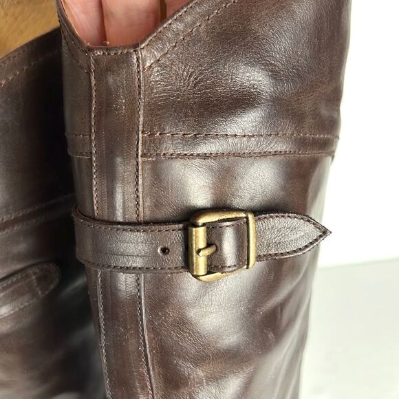 FRYE Dorado Riding Dark Brown Leather Boots - Picture 10 of 14